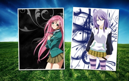 Rosario Mizore - tsukune, ice, mizore, rosario, vampire