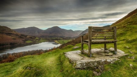 * Quietly and calmly * - lake, field, nature, sky