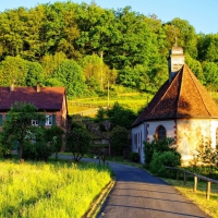 church in a small countryside village