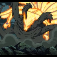 Kyuubi vs Hashirama's Wooden Dragon