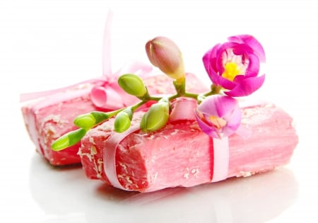 â™¥Relaxing Spaâ™¥ - spa, flowers, soap, pink