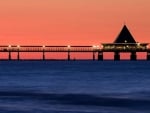 silhouette of an ocean pier in germany