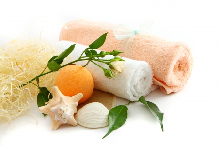 â™¥Relaxing Spaâ™¥ - towel, shells, spa, relax, flower