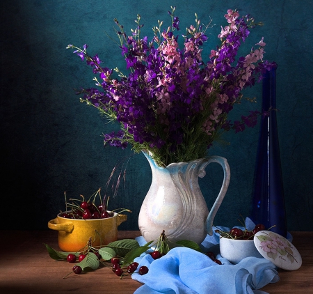 Still Life - flowers, beautiful, purple, still life