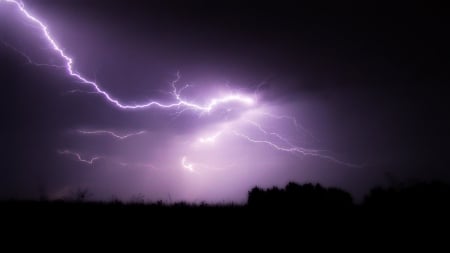 lightning - night, summer, lightning, sky