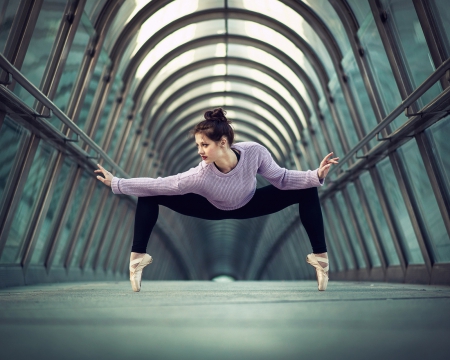 Ballerina - girl, balance, beauty, exersice