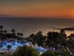 kusadasi resort in turkey at sunset hdr