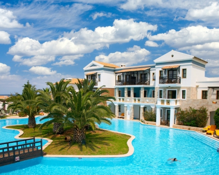 Resort - resort, tree, sky, pool