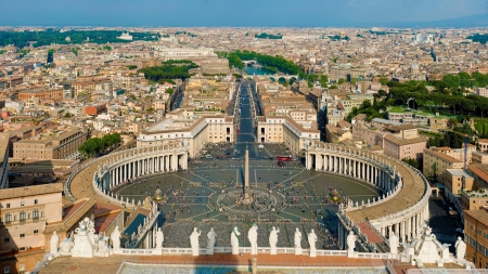 St Peters Square, Rome (Italy) - vatican, italy, st peters square, italia, rome