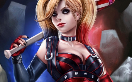 Harley Quinn - Harley Quinn, fantasy, woman, girl, batman, blonde