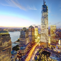 freedom tower and new world trade center in nyc hdr