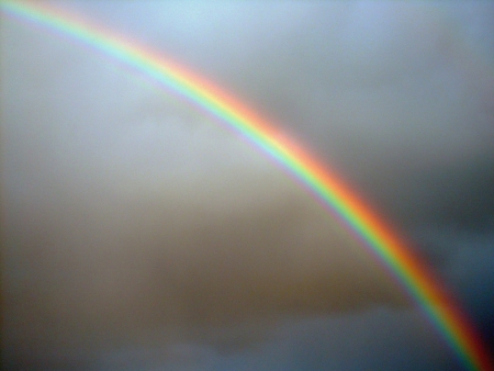 rainbow - colors, sky, cloudy, elements