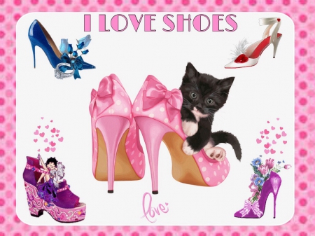 I Love Shoes - Love, Shoes, Colourful, Beautiful