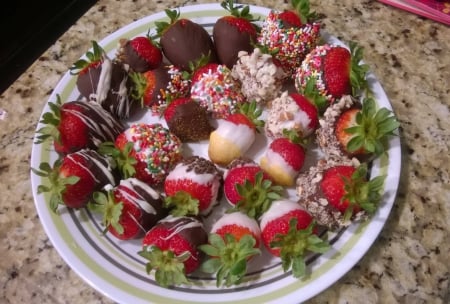 chocolate strawberries - fun, food, yummy, entertainment, cool, chocolate strawberries