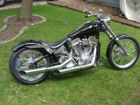 black chrome - bike, chopper, custom, harley