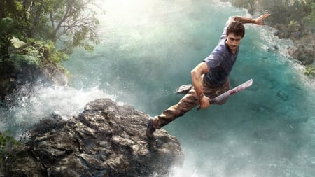 far cry 3 - far cry 3, jason brody, sea, jump, action