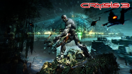 crysis 3 - crysis 3, helicopter, the prophet, action, dome, onion