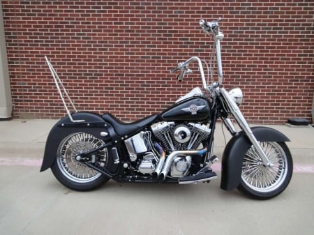 black harley - bike, motorcycle, chopper, harley