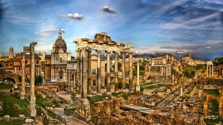 Forum Romanum_Italy - ancient, italy, ruins, architecture, italia, antique, rome, roma