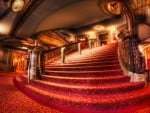 majestic stairs in an old chicago theater hdr