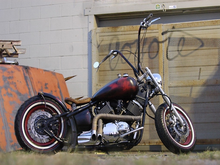 urban street - harley, chopper, motorcycle, bike