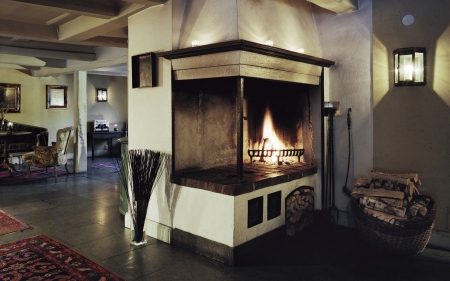 Warming Up... - warm, Fireplace, Interiors, Cozy