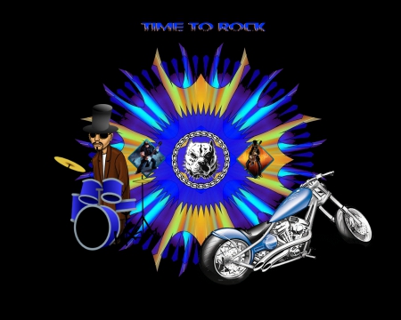 Time To Rock - harley, chopper, motorcycle, bike