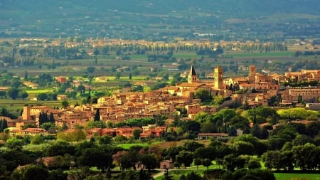 SPELLO_Italy - ancient, trees, italy, panorama, italia, village, town, green, city, architecture, medieval, landscapes