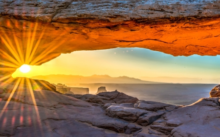 Mesa Arch Sunrise, Utah - usa, nature, canyons, sunrise