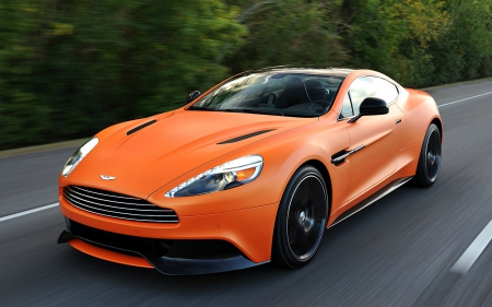 Aston Martin Vanquish - orange, cars, aston martin, vanquish