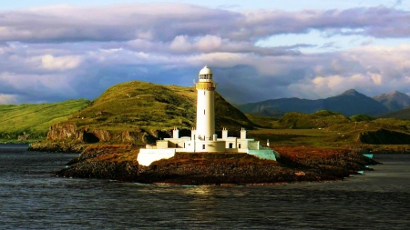 Like a Castle at the Sea - water, nature, landscape, light, building