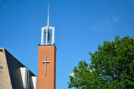 Blue Sky Church - blue sky church, beautiful sky, scenic church, church