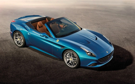 Ferrari ~ California T Convertible - cars, convertible, ferrari, blue