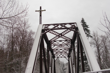 Walking on a bridge over the river - different, black and white, cross, cool, bridge