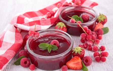 * - strawberries, nature, jam, food, jar