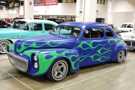 47 Ford Custom - 1947, Green Scallops, Blue, Classic