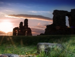 lovely ruins at sunset