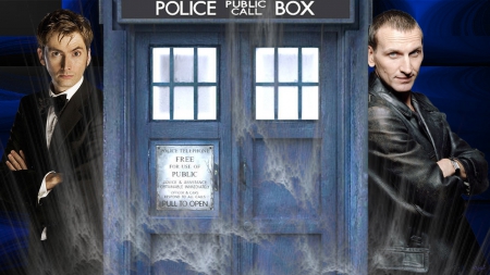 Early New Whos - Tardis, Dr Who, Tennant, BBC TV, Eccleston, New Who, Nine, Blue Box, Ten