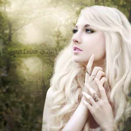 Elvish Forest - lady, fantasy, forest, elvish