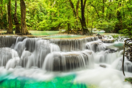 ♥Waterfall♥ - river, forest, emerald, waterfall