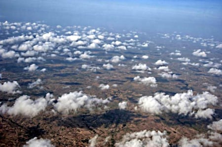 Kenya - float, clouds, above, from