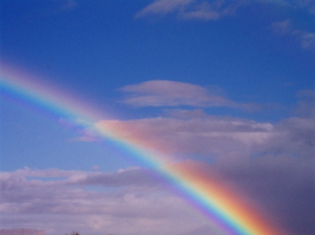 rainbow - day, cloudy, at, sun