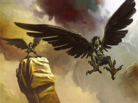 descending harpy - monsters, spoilers, scary, myths