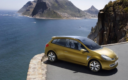 Renault - fun, car, Renault, ocean, cool