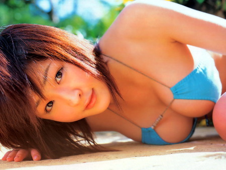 hot,sexy,cute,actress,blue bikini,Risa Shimamoto - sexy, blue bikini, hot, risa shimamoto, cute actress