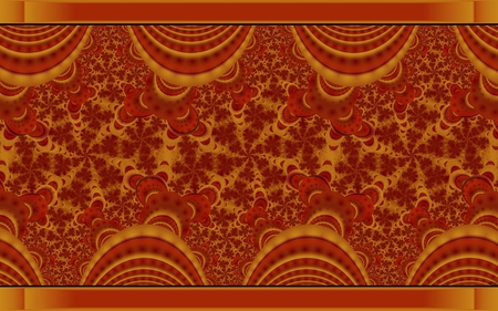 Autumn Colors Fractal - fall, autumn, computer art, orange, fractal