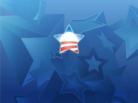 Stars and stripes - usa, blue 3d stars, stripes