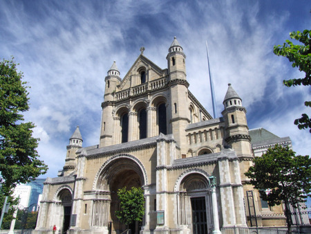 Belfast Cathedral - cathedral, ireland, trees