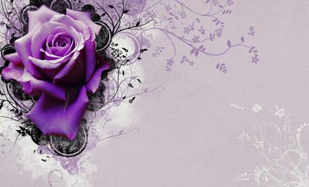 Violet Flower - art, fantasy