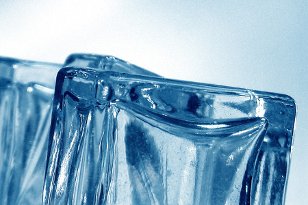 Blue Ice Cube - ice, abstract